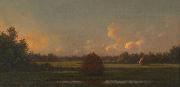 Martin Johnson Heade Haystacks oil on canvas